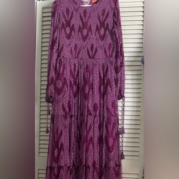 Oliphant Purple Patterned Maxi Dress - Picture 2 of 4